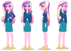 Size: 817x584 | Tagged: safe, dean cadance, princess cadance, equestria girls, g4, my little pony equestria girls: friendship games, official, clothes, female, hand on hip, poses, profile, simple background, solo, transparent background
