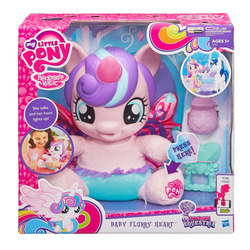 Size: 1280x1280 | Tagged: safe, princess cadance, princess flurry heart, shining armor, alicorn, human, pony, unicorn, g4, official, :t, baby, baby pony, doll, electronic toy, female, filly, flying, foal, hasbro, irl, irl human, mare, open mouth, photo, plushie, simple background, smiling, so soft, spread wings, target demographic, toy, white background, wings