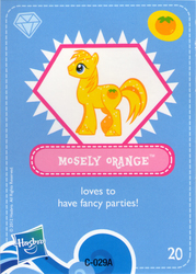 Size: 747x1045 | Tagged: safe, mosely orange, uncle orange, blind bag, card, irl, photo, solo, toy