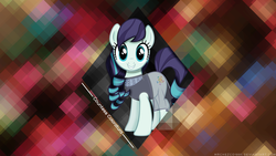 Size: 1920x1080 | Tagged: safe, artist:caliazian, artist:mrchezco1995, coloratura, earth pony, pony, g4, clothes, delighted, female, looking at you, mare, outfit, rara, skirt, smiling, solo, vector, wallpaper