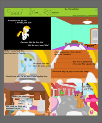 Size: 2408x2910 | Tagged: safe, artist:planetkiller, apple bloom, diamond tiara, scootaloo, silver spoon, sweetie belle, oc, pegasus, pony, comic:seed, g4, comic, high res, maternal coiffure, offscreen character, pov, reflection, school
