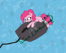Size: 1280x1046 | Tagged: safe, artist:limedreaming, pinkie pie, earth pony, pony, g4, computer mouse, female, micro, solo, watermark