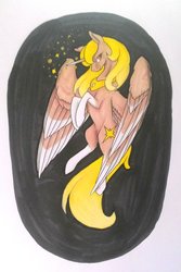 Size: 1024x1535 | Tagged: safe, artist:oneiria-fylakas, oc, oc only, alicorn, pony, female, mare, solo, traditional art