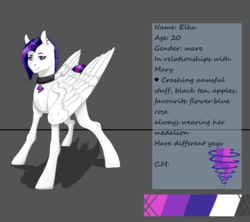 Size: 1024x910 | Tagged: safe, artist:maria-fly, oc, oc only, oc:el'ka, pegasus, pony, reference sheet, solo