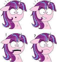 Size: 1980x2154 | Tagged: safe, artist:pinkamena-chan, starlight glimmer, pony, g4, expressions, female, simple background, solo, white background