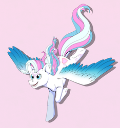 Size: 3497x3736 | Tagged: safe, artist:catlover1672, star catcher, pony, g3, female, g3 to g4, generation leap, pink background, simple background, solo