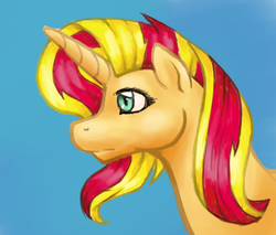 Size: 874x744 | Tagged: safe, artist:catlover1672, sunset shimmer, pony, g4, female, simple background, solo