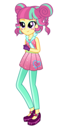 Size: 1800x3500 | Tagged: safe, artist:mixiepie, sour sweet, equestria girls, g4, my little pony equestria girls: friendship games, alternate universe, archery, clothes, clothes swap, female, freckles, simple background, smiling, solo, transparent background, vector