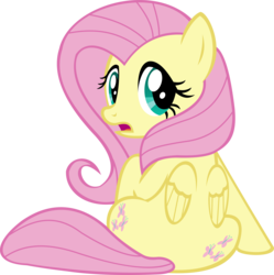 Size: 11140x11200 | Tagged: safe, artist:cyanlightning, derpibooru exclusive, fluttershy, pony, g4, to where and back again, .svg available, absurd resolution, both cutie marks, cute, female, looking at you, looking back, shyabetes, simple background, solo, transparent background, vector
