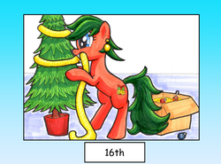 Size: 2813x2083 | Tagged: safe, artist:bbqninja501st, oc, oc only, pony, advent calendar, christmas, christmas tree, high res, tree