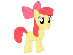 Size: 1600x1200 | Tagged: safe, artist:franzeir, apple bloom, earth pony, pony, g4, female, simple background, solo, white background