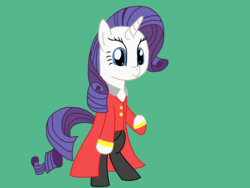 Size: 1600x1200 | Tagged: safe, artist:franzeir, rarity, pony, g4, bipedal, clothes, female, simple background, solo