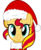 Size: 6979x8464 | Tagged: dead source, safe, artist:pink1ejack, sunset shimmer, pony, unicorn, g4, absurd resolution, bust, cute, female, hat, looking at you, mare, santa hat, shimmerbetes, simple background, smiling, solo, transparent background, vector