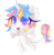 Size: 4033x4119 | Tagged: safe, artist:sorasku, oc, oc only, pegasus, pony, absurd resolution, changeling horn, chibi, female, horn, mare, simple background, solo, transparent background