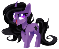 Size: 4260x3566 | Tagged: safe, artist:sorasku, oc, oc only, oc:shadow caster, pony, unicorn, curved horn, female, high res, horn, mare, simple background, solo, transparent background