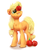 Size: 1800x2100 | Tagged: safe, artist:peachmayflower, applejack, earth pony, pony, g4, apple, blank flank, cute, female, food, hatless, heart, heart eyes, jackabetes, missing accessory, simple background, smiling, solo, that pony sure does love apples, white background, wingding eyes, younger