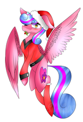 Size: 5000x7322 | Tagged: safe, artist:skyla03, oc, oc only, pegasus, pony, absurd resolution, clothes, costume, santa costume, simple background, solo, white background