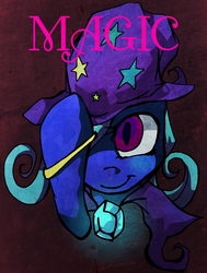 Size: 913x1207 | Tagged: safe, artist:awk44, trixie, pony, unicorn, g4, female, magic, solo, traditional art, trixie's cape, trixie's hat