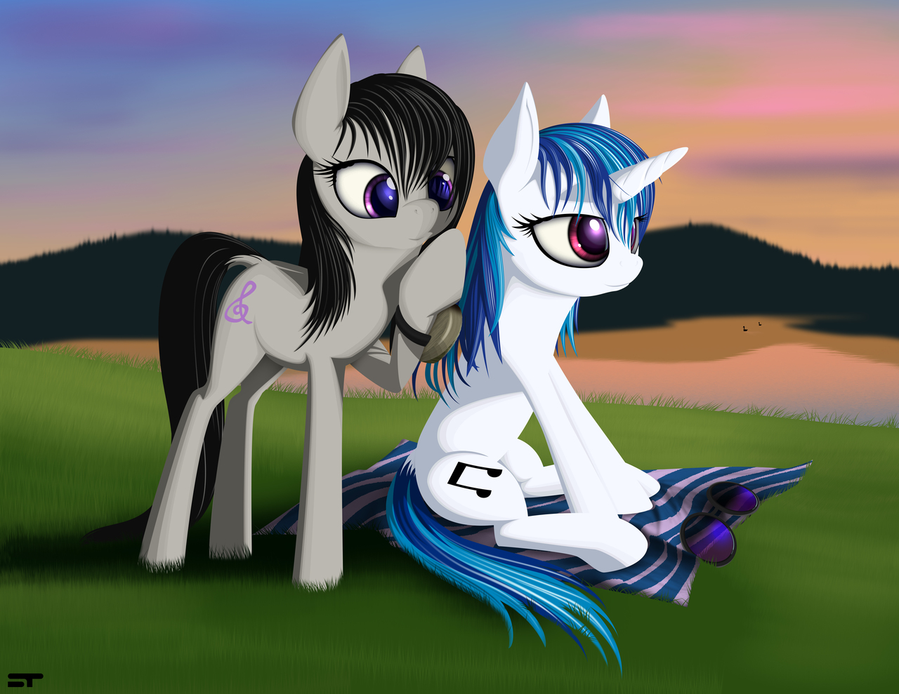 1319606 Safe Artist Styroponyworks Dj Pon 3 Octavia Melody Vinyl