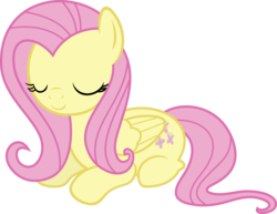 Size: 6000x4627 | Tagged: safe, artist:forgalorga, artist:slb94, fluttershy, pony, your little pets, g4, absurd resolution, behaving like a cat, cute, eyes closed, female, fluttercat, prone, shyabetes, simple background, solo, transparent background, vector