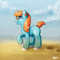 Size: 3000x3000 | Tagged: safe, artist:bean-sprouts, phanpy, crossover, high res, pokémon, ponified, solo