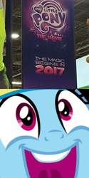 Size: 632x1264 | Tagged: safe, edit, edited screencap, screencap, rainbow dash, g4, my little pony: the movie, happy, irl, looking up, open mouth, photo, unfortunate design, zoomed in