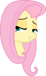 Size: 825x1357 | Tagged: safe, artist:algonquinmaniac, fluttershy, pony, g4, it ain't easy being breezies, female, lidded eyes, simple background, solo, transparent background, vector