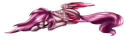 Size: 2700x912 | Tagged: safe, artist:immagoddampony, oc, oc only, pegasus, pony, female, mare, prone, simple background, sleeping, solo, transparent background