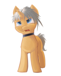 Size: 1200x1500 | Tagged: safe, derpibooru exclusive, oc, oc only, oc:kerslap, pony, unicorn, 2017 community collab, derpibooru community collaboration, choker, collar, female, simple background, solo, transparent background