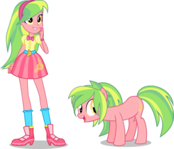 Size: 7000x5999 | Tagged: safe, artist:limedazzle, lemon zest, pony, equestria girls, g4, my little pony equestria girls: friendship games, absurd resolution, alternate universe, clothes, equestria girls ponified, ponified, self ponidox, show accurate, smiling