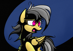 Size: 1754x1240 | Tagged: safe, artist:rambopvp, daring do, pony, g4, female, messy mane, missing accessory, mystery, night, paint tool sai, panic, shadows, solo