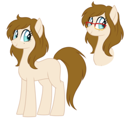 Size: 1845x1730 | Tagged: safe, artist:azure-art-wave, oc, oc only, earth pony, pony, female, glasses, mare, simple background, solo, transparent background