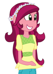 Size: 325x454 | Tagged: safe, artist:rozzertrask, gloriosa daisy, equestria girls, g4, female, floral head wreath, flower, simple background, solo, transparent background, vector