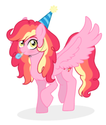 Size: 825x971 | Tagged: safe, artist:unoriginai, oc, oc only, oc:sugar crash, pony, ambiguous gender, intersex, magical lesbian spawn, offspring, parent:pinkie pie, parent:rainbow dash, parents:pinkiedash, solo