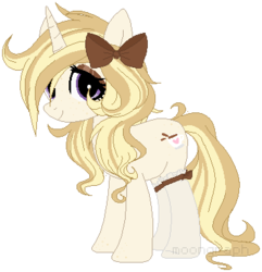 Size: 369x382 | Tagged: safe, artist:moongraph, oc, oc only, oc:cocoa sweets, pony, unicorn, base used, bow, clothes, female, hair bow, mare, simple background, socks, solo, transparent background