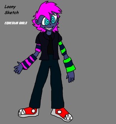 Size: 968x1028 | Tagged: safe, artist:brony96, oc, oc only, oc:loony sketch, equestria girls, g4, equestria girls-ified, solo