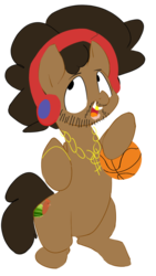 Size: 720x1280 | Tagged: safe, oc, oc only, oc:ponigg, earth pony, pony, 2017 community collab, derpibooru community collaboration, african american, basketball, simple background, solo, transparent background