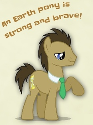 Size: 234x314 | Tagged: safe, doctor whooves, time turner, earth pony, pony, g4, my little pony: tails of equestria, male, necktie, raised hoof, simple background, solo, white background