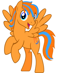 Size: 2400x3000 | Tagged: safe, artist:cheezedoodle96, derpibooru exclusive, oc, oc only, oc:cold front, pegasus, pony, 2017 community collab, derpibooru community collaboration, .svg available, looking at you, male, open mouth, rearing, simple background, smiling, solo, spread wings, stallion, svg, transparent background, vector