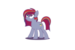 Size: 1024x687 | Tagged: safe, artist:rubyg242, oc, oc only, oc:rainbow cupcake, earth pony, pony, female, looking up, mare, simple background, solo, transparent background