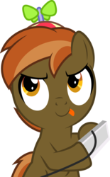 Size: 3097x5000 | Tagged: safe, artist:dashiesparkle, button mash, pony, g4, .svg available, controller, high res, joystick, male, simple background, solo, tongue out, transparent background, vector