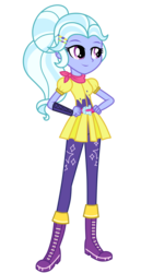Size: 1800x3500 | Tagged: safe, artist:mixiepie, sugarcoat, equestria girls, g4, my little pony equestria girls: friendship games, alternate hairstyle, alternate universe, archery, clothes, clothes swap, female, missing accessory, simple background, smiling, solo, transparent background, vector