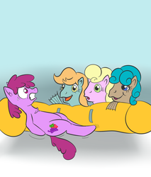 Size: 850x1000 | Tagged: safe, artist:yakoshi, berry punch, berryshine, pony, sea pony, g4, scared