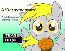 Size: 2788x2192 | Tagged: safe, artist:pinkamena-chan, derpy hooves, pegasus, pony, g4, documentary, female, food, high res, mare, muffin, solo