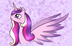 Size: 1024x661 | Tagged: safe, artist:krotoreese, princess cadance, pony, g4, female, solo, spread wings