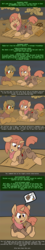 Size: 500x2775 | Tagged: safe, oc, oc only, oc:sierra scorch, oc:wanderlust, earth pony, pony, unicorn, fallout equestria, blood, clothes, cyoa, fallout, female, injured, male, stablequest, text