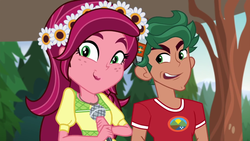 Size: 1280x720 | Tagged: safe, screencap, gloriosa daisy, timber spruce, equestria girls, g4, legend of everfree, faic, magical geodes