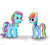 Size: 2000x1800 | Tagged: safe, artist:finnishgirl97, rainbow dash, rainbow dash (g3), g3, g4, generational ponidox, request