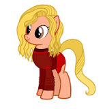 Size: 154x160 | Tagged: source needed, safe, artist:aldobronyjdc, earth pony, pony, clothes, karmin, picture for breezies, ponified, solo