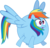 Size: 7621x7253 | Tagged: safe, artist:uxyd, rainbow dash, pegasus, pony, g4, absurd resolution, female, funny, inflation, simple background, solo, transparent background